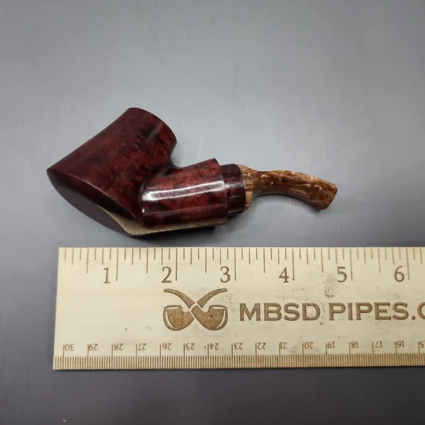 Johny Pipes Smooth Reverse Calabash Volcano Estate Briar Pipe, Unsmoked - Image 10