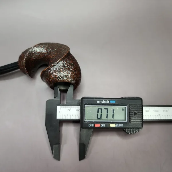 HS Studio Sandblasted Cobra Estate Briar Pipe, Unsmoked - Image 10