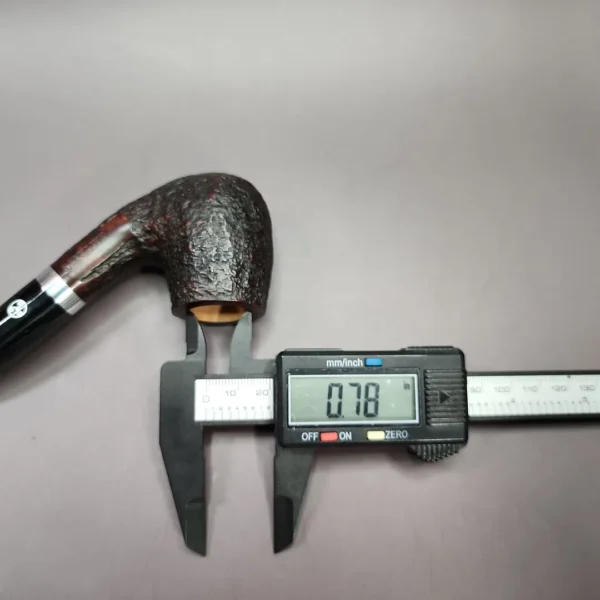 Rattray's Craggy Root 59 Rusticated Bent Billiard Estate Briar Pipe, Unsmoked, 9mm - Image 10