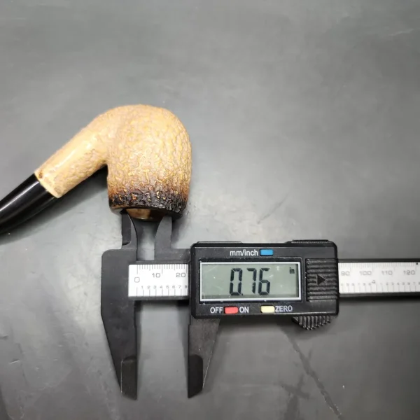 Kiko Rusticated Bent Billiard Estate African Block Meerschaum, Other Estates - Image 10