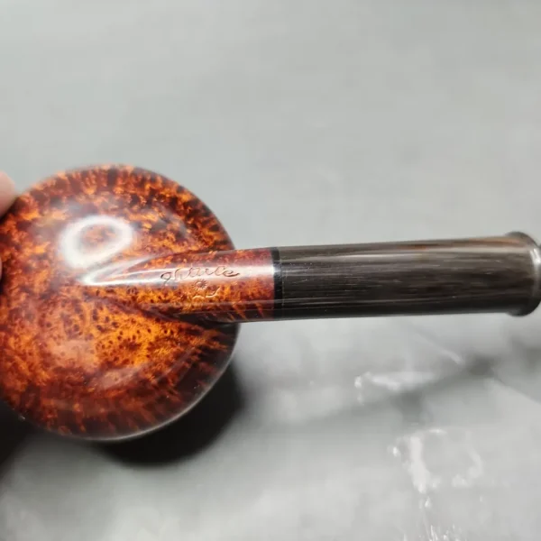 Vitale Smooth Pot w/ Horn (Sun) Handmade Briar Pipe, New - Image 10