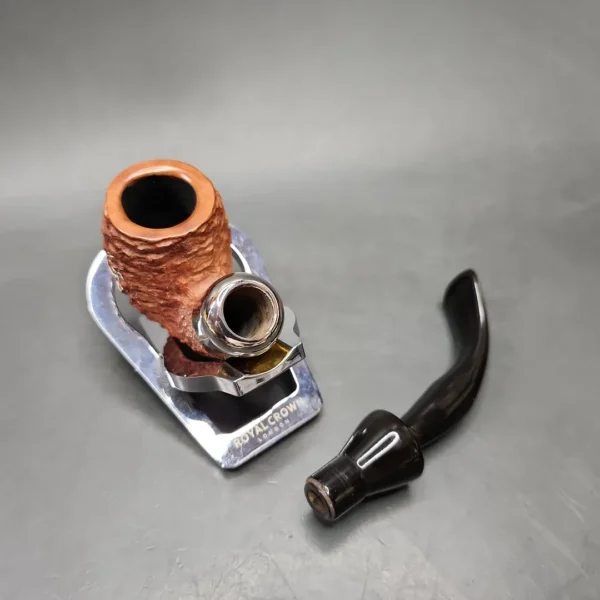 Savinelli Dry System 3613 Rusticated Bent Billiard Estate Briar Pipe, Italian Estates - Image 10