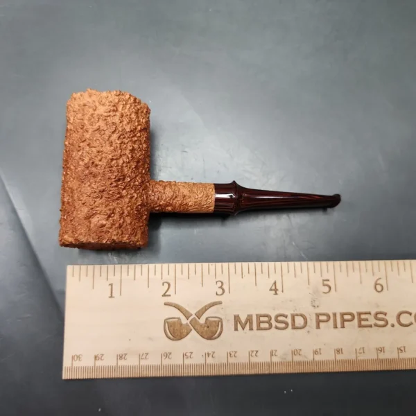 Pipe Tristan Granite Rusticated Poker Handmade Briar Pipe, New - Image 10