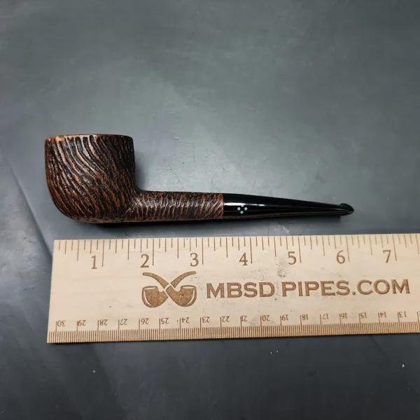 1946-1979 Sasieni Four Dot Rustic Moorgate Pot Estate Briar Pipe, English Estates - Image 10