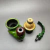 Mutcat Large Green "Swimming Calabash" Handmade Pipe, New - Image 11