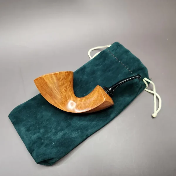 HS Studio Smooth Asymmetrical Dublin Sitter Estate Briar Pipe, Unsmoked - Image 11