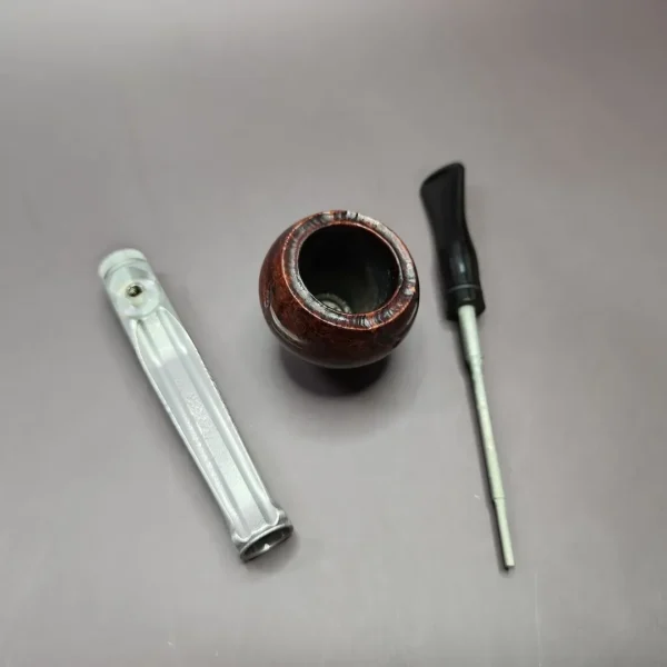 Kirsten Companion K Partially Rusticated Estate Briar Pipe, American Estates - Image 11