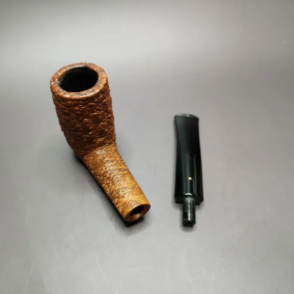 Savinelli Punto Oro Corallo 130 KS Rusticated Stack Estate Briar Pipe, Italian Estates - Image 11