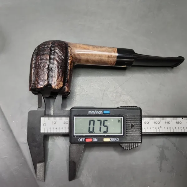 Mastro Geppetto Sandblasted Fluted Billiard Estate Briar Pipe, Unsmoked - Image 11