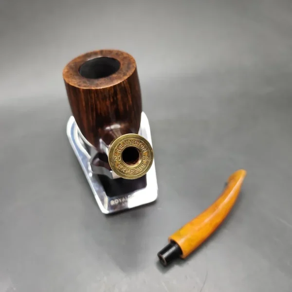JT Cooke Smooth Bent Billiard w/ Shell Mount Estate Briar Pipe, American Estates - Image 11