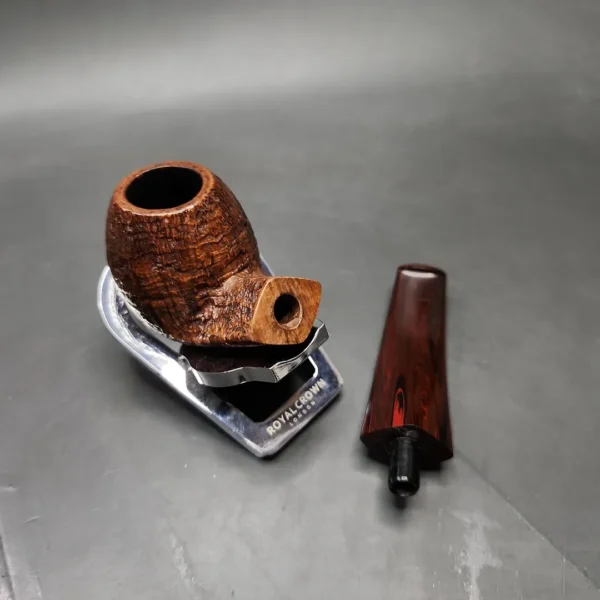 2018 Silver Gray Sandblasted Hawkbill Estate Briar Pipe, American Estates - Image 11