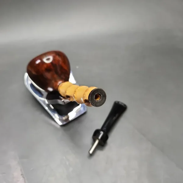 HS Studio Signature Smooth Acorn w/ Bamboo Estate Briar Pipe, Unsmoked - Image 11