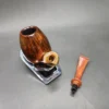 Andrey Kharitonov Smooth Egg w/ Mammoth Handmade Briar Pipe, New - Image 11