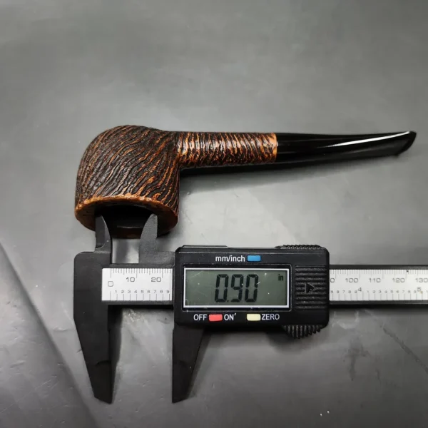 1946-1979 Sasieni Four Dot Rustic Moorgate Pot Estate Briar Pipe, English Estates - Image 11