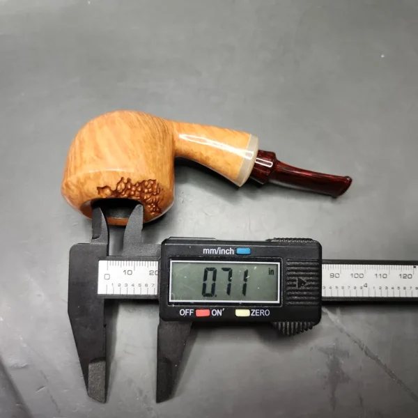 La Biota Smooth Dublin w/ Horn Handmade Briar Pipe, New - Image 11