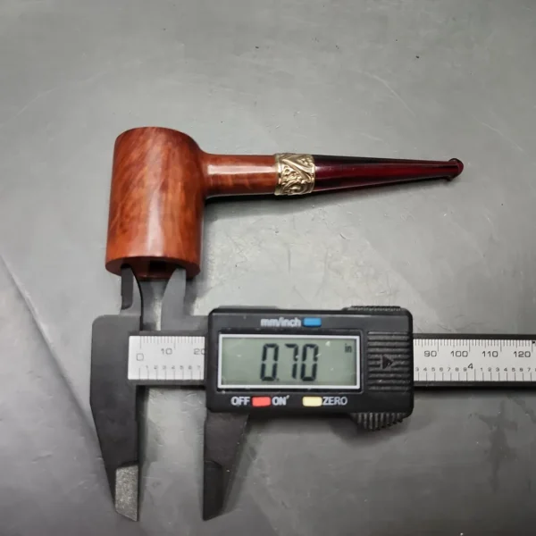 Pre-Kaywoodie KBB Blue Line Bakelite w/Gold Smooth Poker Estate Briar Pipe, Unsmoked - Image 11