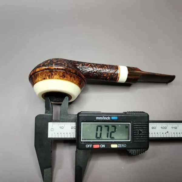 Sebastian Heck Squat Rhodesian w/ Elforyn Handmade Briar Pipe, New - Image 11
