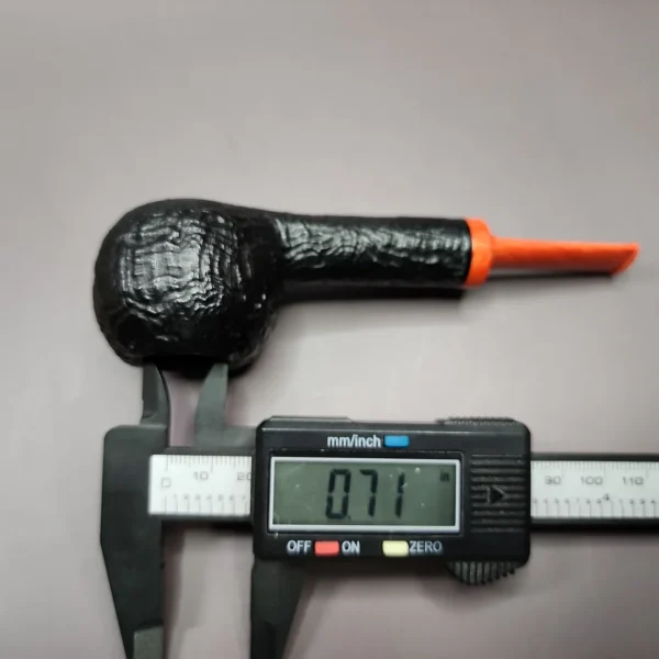 Sebastian Heck Sandblasted Tomato w/ Second Stem Handmade Briar Pipe, New - Image 11