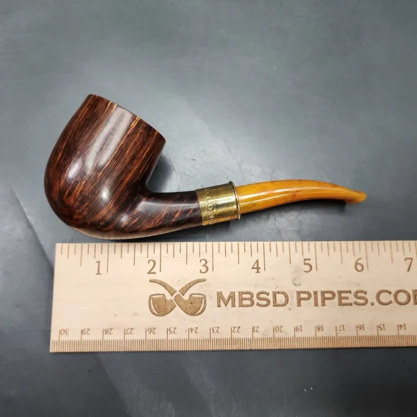 JT Cooke Smooth Bent Billiard w/ Shell Mount Estate Briar Pipe, American Estates - Image 12