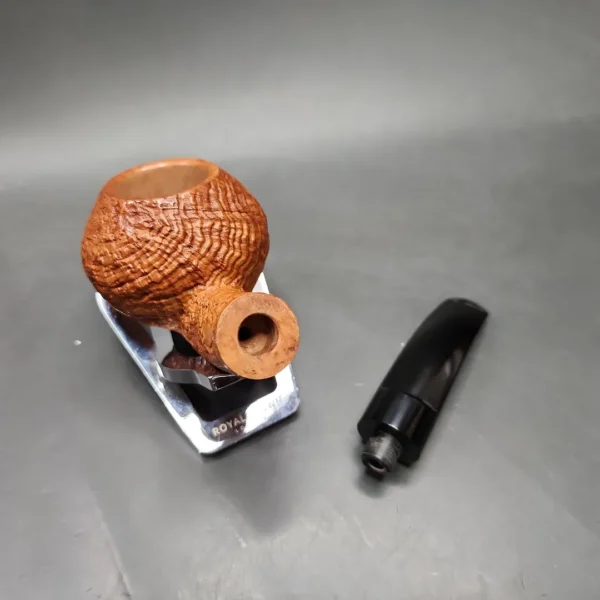 Ryan Alden Sandblasted Author (King of Clubs) Handmade Briar Pipe, Unsmoked - Image 12