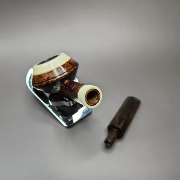 Sebastian Heck Squat Rhodesian w/ Elforyn Handmade Briar Pipe, New - Image 12