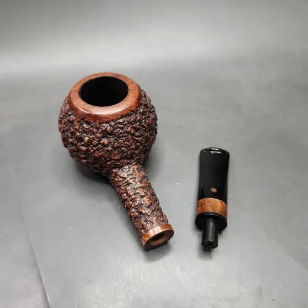 2001 Steve Weiner XXL Rusticated Apple Estate Briar Pipe, American Estates - Image 12