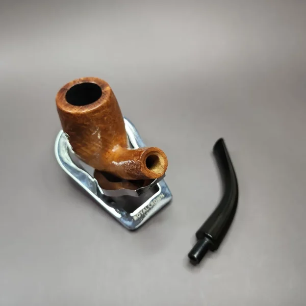 Parker Golden Bark Sandblasted Bent Billiard Estate Briar Pipe, English Estates - Image 12