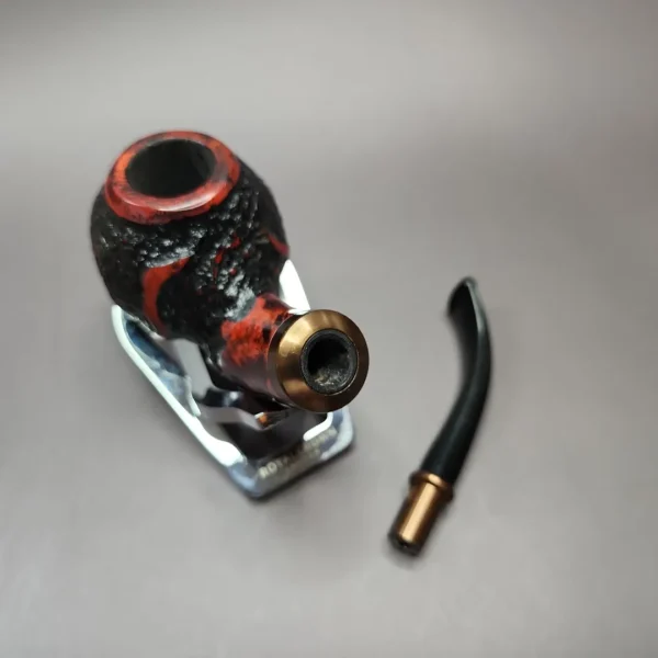 Nording Hold Em Queen Rusticated Brandy Estate Briar Pipe, Unsmoked - Image 12