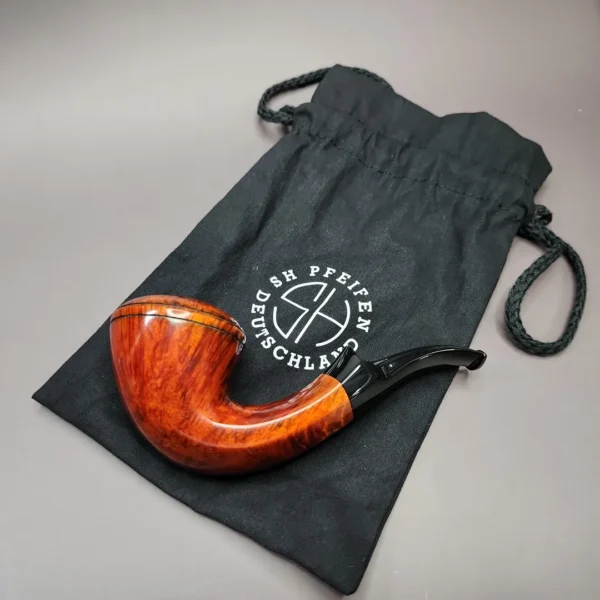 Sebastian Heck Smooth Rhodesian Handmade Briar Pipe, New - Image 13