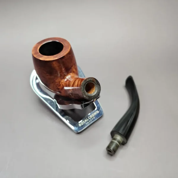 Sasieni 4 Dot Walnut Smooth Bent Billiard Estate Briar Pipe, Unsmoked - Image 13