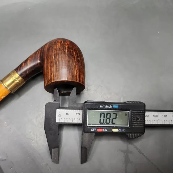 JT Cooke Smooth Bent Billiard w/ Shell Mount Estate Briar Pipe, American Estates - Image 13