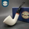 MBSD Meerschaum Deluxe Bent Dublin Block Meerschaum Pipe, Briar-Mortise