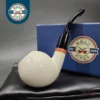 MBSD Meerschaum Deluxe Bent Ball Block Meerschaum Pipe, Briar-Mortise