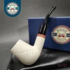 MBSD Meerschaum Deluxe Bent Brandy Block Meerschaum Pipe, Briar-Mortise