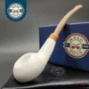 MBSD Meerschaum Deluxe Scoop Block Meerschaum Pipe, Briar-Mortise