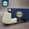 MBSD Meerschaum Silver Reverse Calabash Lattice Brandy Block Meerschaum Pipe, New