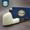 MBSD Meerschaum Silver Reverse Calabash Skater Block Meerschaum Pipe, New