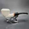 MBSD Meerschaum Deluxe Rhodesian Block Meerschaum Pipe, Briar-Mortise - Image 3