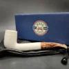 MBSD Meerschaum Deluxe Liverpool Block Meerschaum Pipe, Briar-Mortise - Image 3