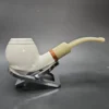 MBSD Meerschaum Deluxe Apple Block Meerschaum Pipe, Briar-Mortise - Image 3