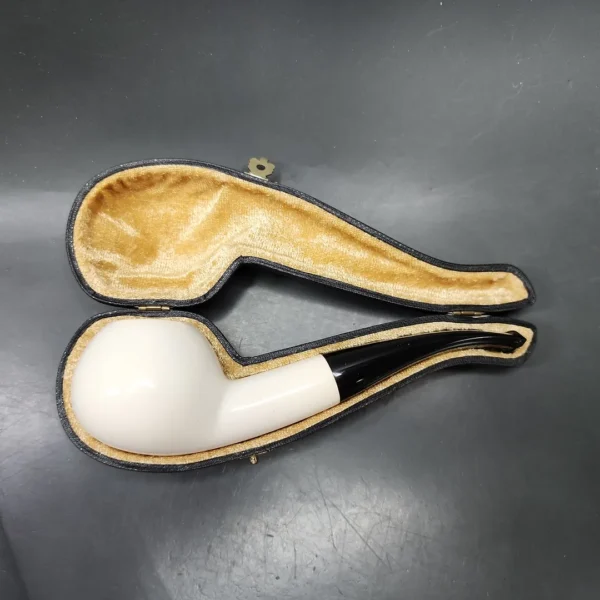 Smooth Author Block Meerschaum Pipe, Unsmoked - Image 3