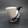MBSD Meerschaum Deluxe Bent Dublin Block Meerschaum Pipe, Briar-Mortise - Image 4