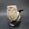 MBSD Meerschaum Deluxe US Seal Carved Block Meerschaum Pipe, Briar-Mortise, 9mm - Image 4