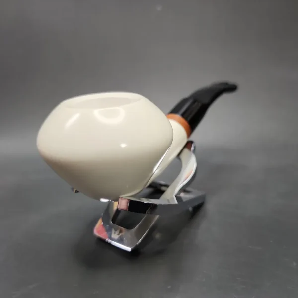 MBSD Meerschaum Deluxe Danish Dublin Block Meerschaum Pipe, Briar-Mortise, 9mm - Image 4