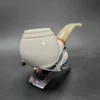 MBSD Meerschaum Deluxe Apple Block Meerschaum Pipe, Briar-Mortise - Image 4