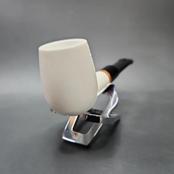 MBSD Meerschaum Deluxe Billiard Block Meerschaum Pipe, Briar-Mortise - Image 4
