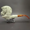 MBSD Masters by Kenan Magnum Horse Handmade Block Meerschaum Pipe, New - Image 4