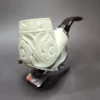 MBSD Meerschaum Silver Reverse Calabash Floral Brandy Block Meerschaum Pipe, New - Image 4