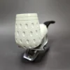 MBSD Meerschaum Silver Reverse Calabash Lattice Brandy Block Meerschaum Pipe, New - Image 4
