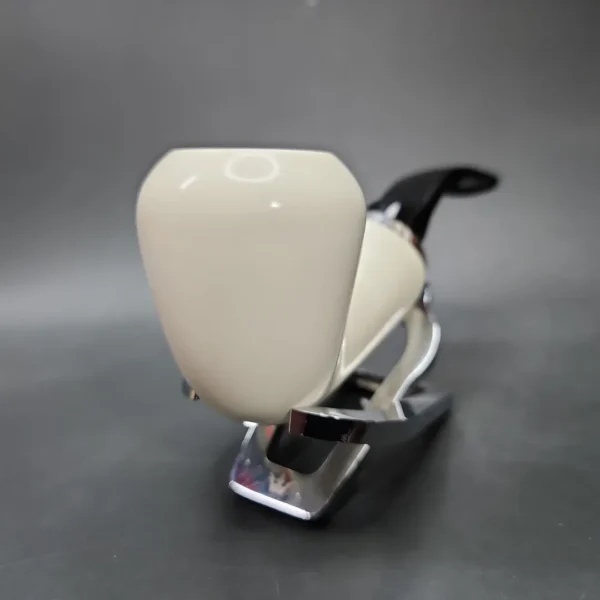 MBSD Meerschaum Silver Reverse Calabash Acorn Block Meerschaum Pipe - Image 4